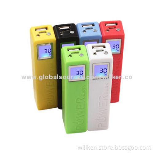 Mobile Power Banks with LCD digital indicator 2,600mAh and Perfume